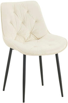 CLP Esszimmerstuhl Wallace Samt creme (323671)