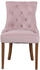 CLP 4er Set Esszimmerstühle Aberdeen Samt antik-hell pink (317620)