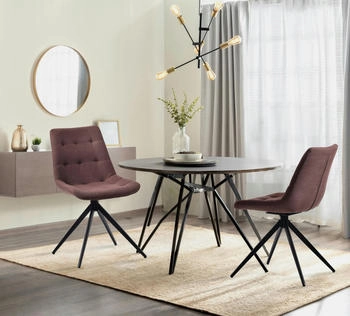 CLP Esszimmerstuhl Merna Stoff braun (324446) – Ergonomisches Design für stundenlanges Sitzen