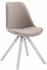 CLP 4er Set Besucherstuhl Toulouse Stoff Square weiß taupe (320943)