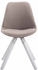 CLP 4er Set Besucherstuhl Toulouse Stoff Square weiß taupe (320943)
