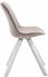 CLP 4er Set Besucherstuhl Toulouse Stoff Square weiß taupe (320943)