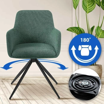 CLP Esszimmerstuhl Olema Stoff grün (324188) – Ergonomisches Design für dauerhaften Sitzkomfort