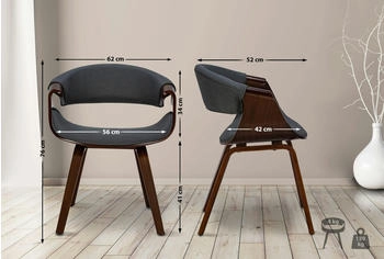 CLP Esszimmerstuhl Foley Stoff walnuss/grau (323118) – CLP Esszimmerstuhl Foley Stoff walnuss/grau (323118) Eleganz für Ihr Esszimmer