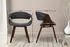 CLP Esszimmerstuhl Foley Stoff walnuss/grau (323118)