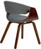 CLP Esszimmerstuhl Foley Stoff walnuss/grau (323118)