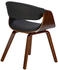 CLP Esszimmerstuhl Foley Stoff walnuss/schwarz (323117)