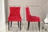CLP 4er Set Esszimmerstühle Aberdeen Samt antik rot (317611)