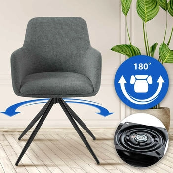 CLP Esszimmerstuhl Olema Stoff grau (324187) – Ergonomisches Design für höchsten Sitzkomfort