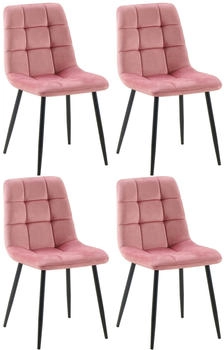 CLP 4er Set Esszimmerst&uuml;hle Antibes rosa (324316)