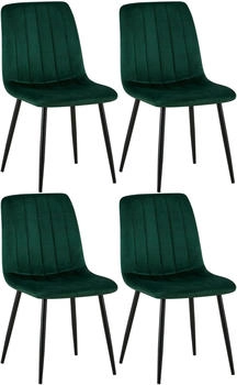 CLP 4er Set St&uuml;hle Dijon Samt gr&uuml;n (320559)