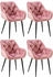 CLP 4er Set Tanna Samt rosa (325332)