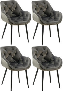 CLP 4er Set Tanna Samt anthrazit (325331) CLP 4er Set Tanna Samt anthrazit (325331)