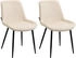 CLP 2er Set Esszimmerstühle Victoria Samt creme (323042)