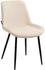 CLP 2er Set Esszimmerstühle Victoria Samt creme (323042)