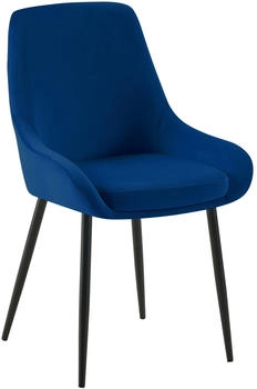 CLP Esszimmerstuhl Elmira Samt schwarz dunkelblau (324096)
