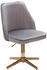 Finebuy Drehstuhl Grau Samt Schreibtischstuhl Drehbar Modern Schalenstuhl grau (FB24206)