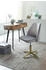 Finebuy Drehstuhl Grau Samt Schreibtischstuhl Drehbar Modern Schalenstuhl grau (FB24206)