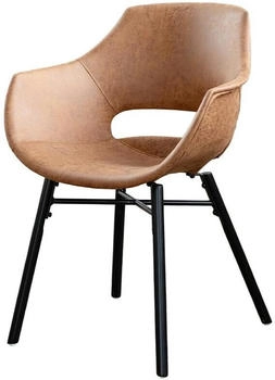 Kawola ZAJA Esszimmerstuhl Microfaser cognac braun (KA001333F)