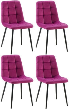 CLP 4er Set Esszimmerstühle Antibes lila (324314)