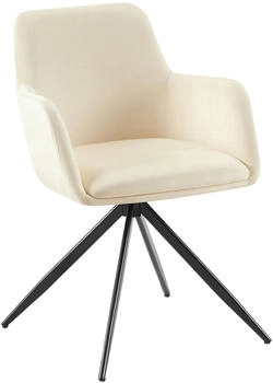 CLP Esszimmerstuhl Olema Samt creme (324218)