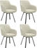 TecTake 4er Set Esszimmerstühle Alicon 59x57x88 cm greige