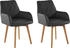 Home Affaire Esszimmerstuhl Brest 59,5x88x66 cm, 2 St., Leder, Massivholz, schwarz (schwarz, eiche natur geölt) Küchenstühle (81408543-0)