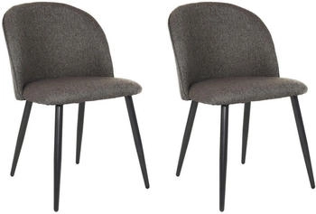 Mid.you Stuhl-Set Grau Schwarz Rundrohr 51x81.5x60 cm (2047009702) Mid.you Stuhl-Set Grau Schwarz Rundrohr 51x81.5x60 cm (2047009702)