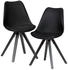 Mid.you Stuhl-Set Schwarz Kautschukmassiv konisch 49x87x52 cm (850036501)