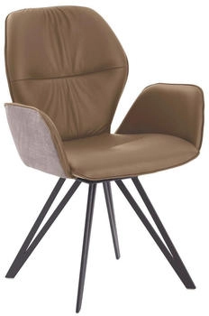 Valdera Armlehnstuhl Schlamm Taupe Rindleder 58x91x59 cm (1475023315)