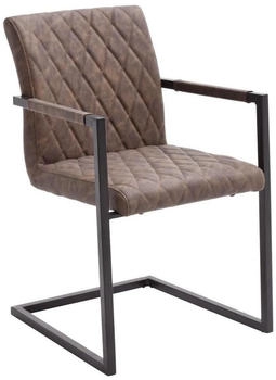 Livetastic Armlehnstuhl Braun Schwarz C-Form 54x86x63 cm (196044007)