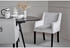 Livetastic Armlehnstuhl Schwarz Silber Eukalyptusmassiv 58x62.5x88 cm (1504010703)