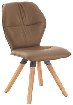 Valdera Stuhl Schlamm Taupe Rindleder Wildeiche massiv eckig 62x91x59 cm (1475023316)