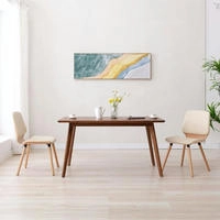 vidaXL Esszimmerst&uuml;hle 2 Stk. Cremewei&szlig; Kunstleder
