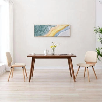 vidaXL Esszimmerst&uuml;hle 2 Stk. Cremewei&szlig; Kunstleder (287382)