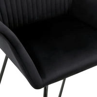 vidaXL Esszimmerst&uuml;hle 4 Stk. Schwarz Samt
