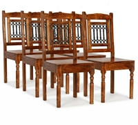 vidaXL Esszimmerst&uuml;hle 6 Stk. Massivholz Klassisch