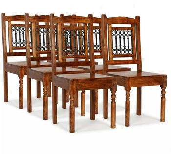 vidaXL Esszimmerst&uuml;hle 6 Stk. Massivholz mit Palisander-Finish (275272XL)