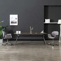 vidaXL Drehbare Esszimmerst&uuml;hle 2 Stk. Grau Stoff
