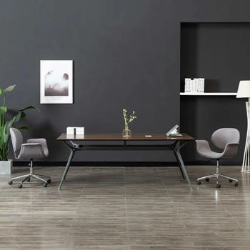 vidaXL Drehbare Esszimmerst&uuml;hle 2 Stk. Grau Stoff (3054866)