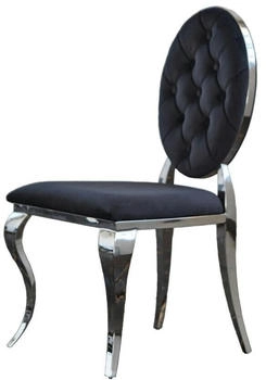 Kawola LINDA Esszimmerstuhl Barock Velvet schwarz schwarz (KA068331V)