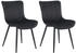 CLP 2er Set Stühle Largo Samt schwarz (323285)