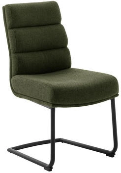 Dieter Knoll Schwingstuhl Schwarz Olivgr&uuml;n C-Form 47x90x64 cm (196089401)
