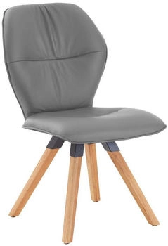 Valdera Stuhl Graphit Grau Rindleder Wildeiche massiv eckig 62x91x59 cm (1475023304)