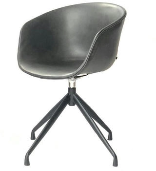 Kawola DANI Esszimmerstuhl mit Drehfunktion Kunstleder grau grau (KA115153)