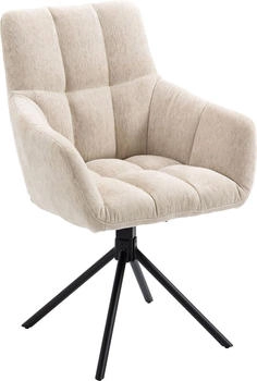 Home Affaire Esszimmerstuhl Nizza 61x90x66 cm, 2 St., Boucle, Metall, beige (creme, schwarz) Küchenstühle (87427204-0)