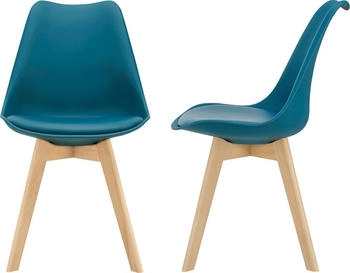 en.casa 2er-Set Esszimmerstuhl Fl&auml;ten T&uuml;rkis (800000416285)