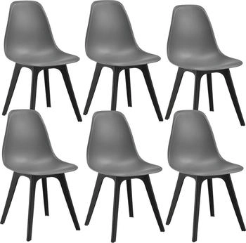 en.casa [ ] Esszimmerstuhl-Set, Grau, Textil, 54x83x48 cm, Esszimmer, , Esszimmerstühle, Vierfußstühle (800000415885)