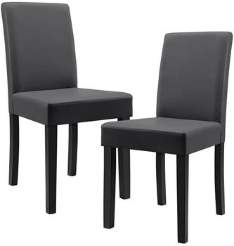 en.casa [ ] Esszimmerstuhl-Set, Grau, Holz, 42x90x48 cm, Esszimmer, , Esszimmerst&uuml;hle, Vierfu&szlig;st&uuml;hle (800000415689)