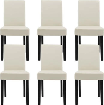 en.casa [ ] Esszimmerstuhl-Set, Creme, Holz, 42x90x48 cm, Esszimmer, , Esszimmerstühle, Vierfußstühle (800000415748)